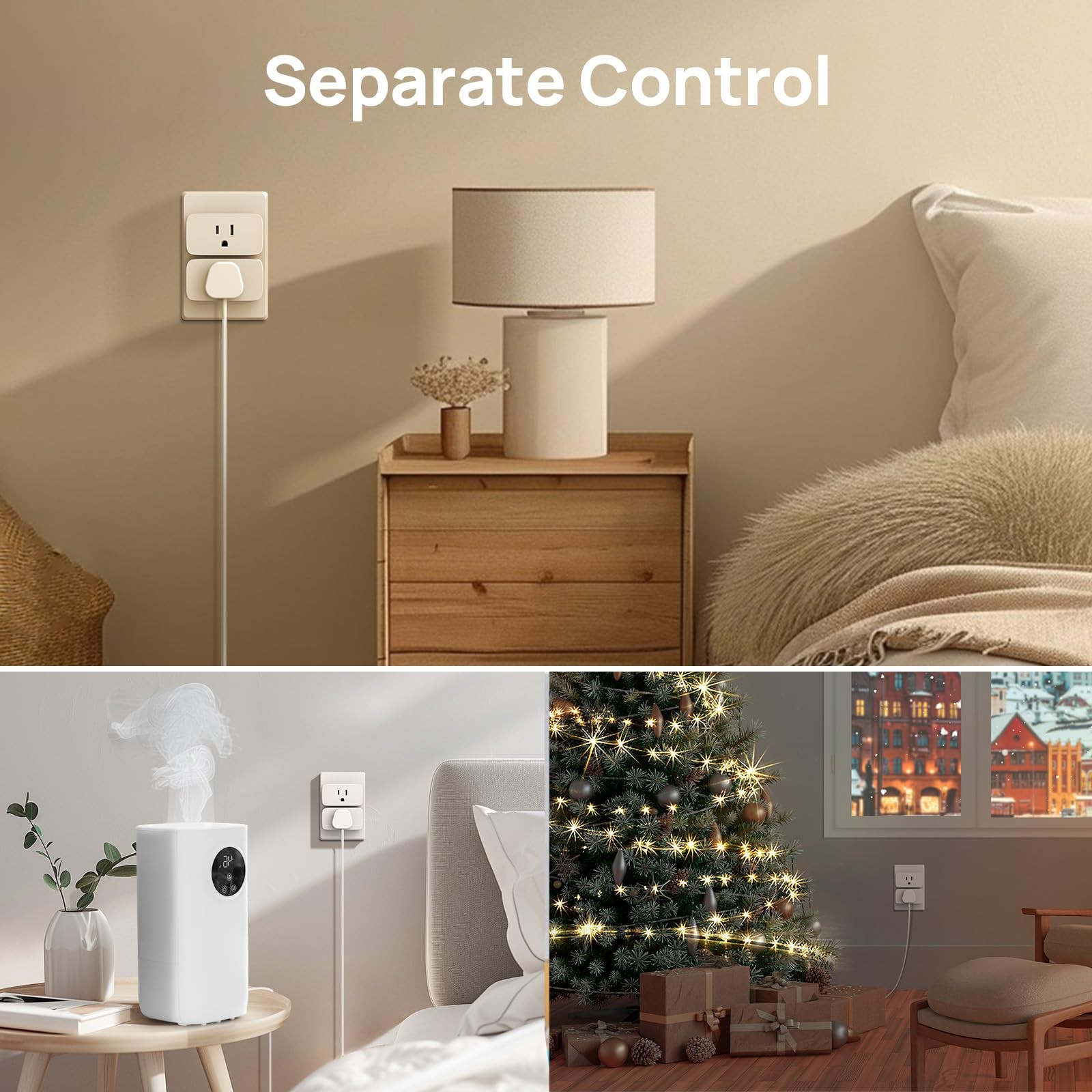 Matter Smart Plug with Remote, Work with Apple Home, Siri, Alexa, Google Home…