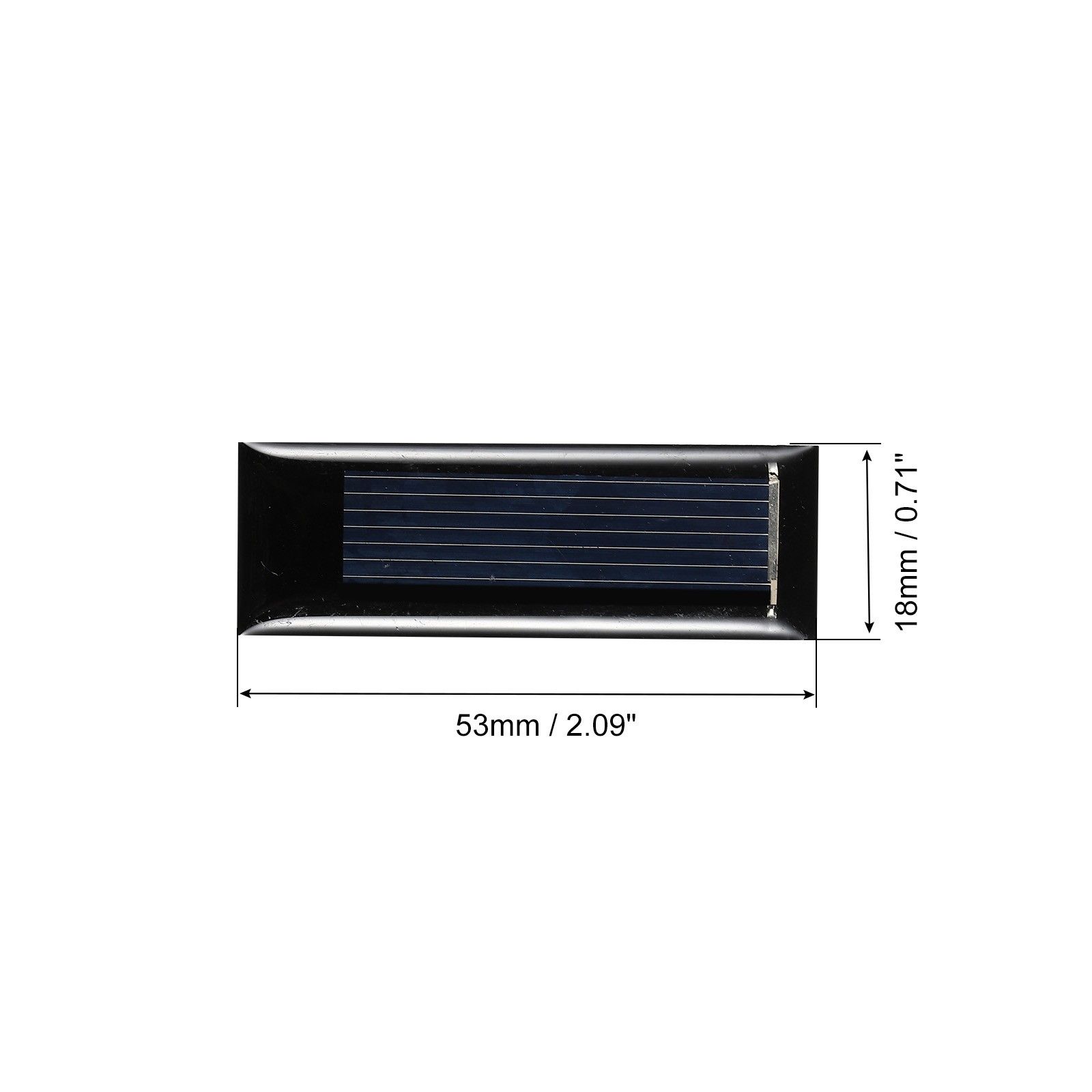 10Pack Mini Solar Panel Cell 0.5V 160mA 0.08W 53mm x 18mm for DIY Project