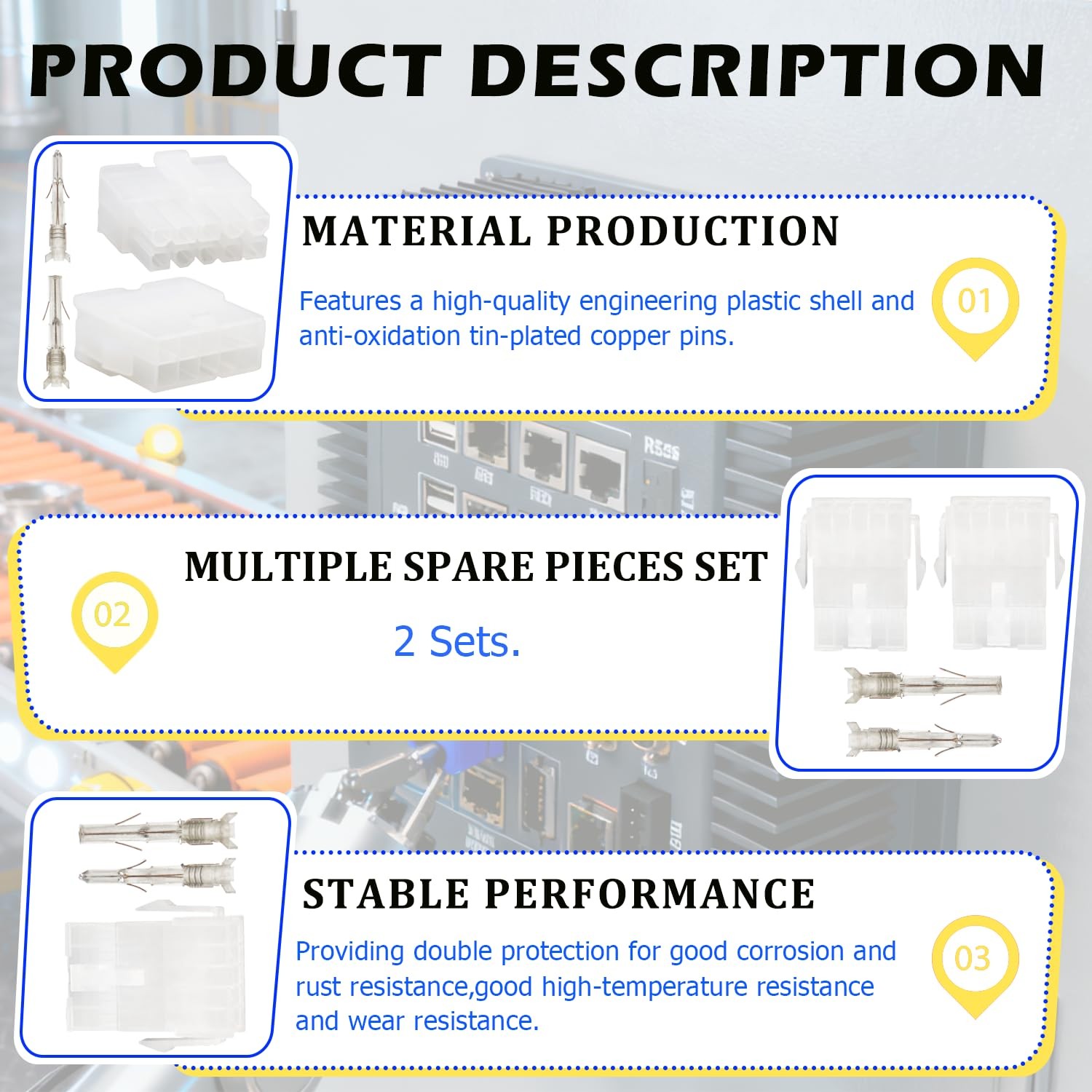 10-Pin Wire Connectors Set – Corrosion-Resistant, Easy Install, Compatible Kits