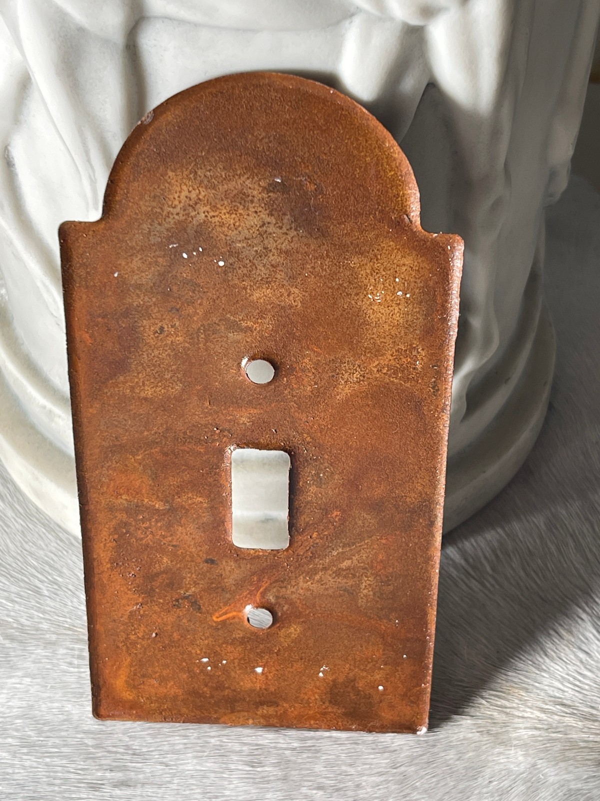 Western Light Switch Plate Cover 6 x 4.25 in TX Star Single Rust Brown No Screw