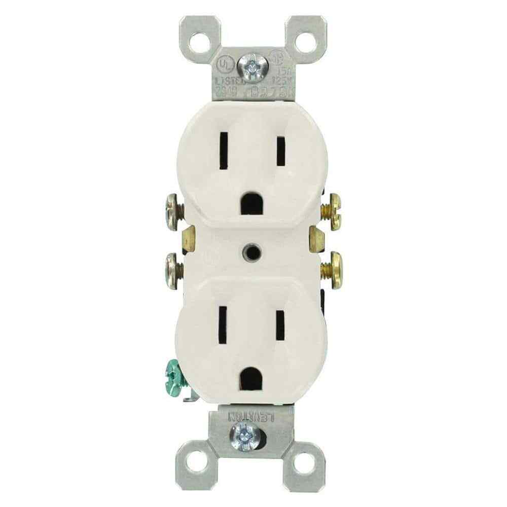 10 Pack Outlet Receptacle 125V 15 Amp Duplex Residential Dual Electrical Wall