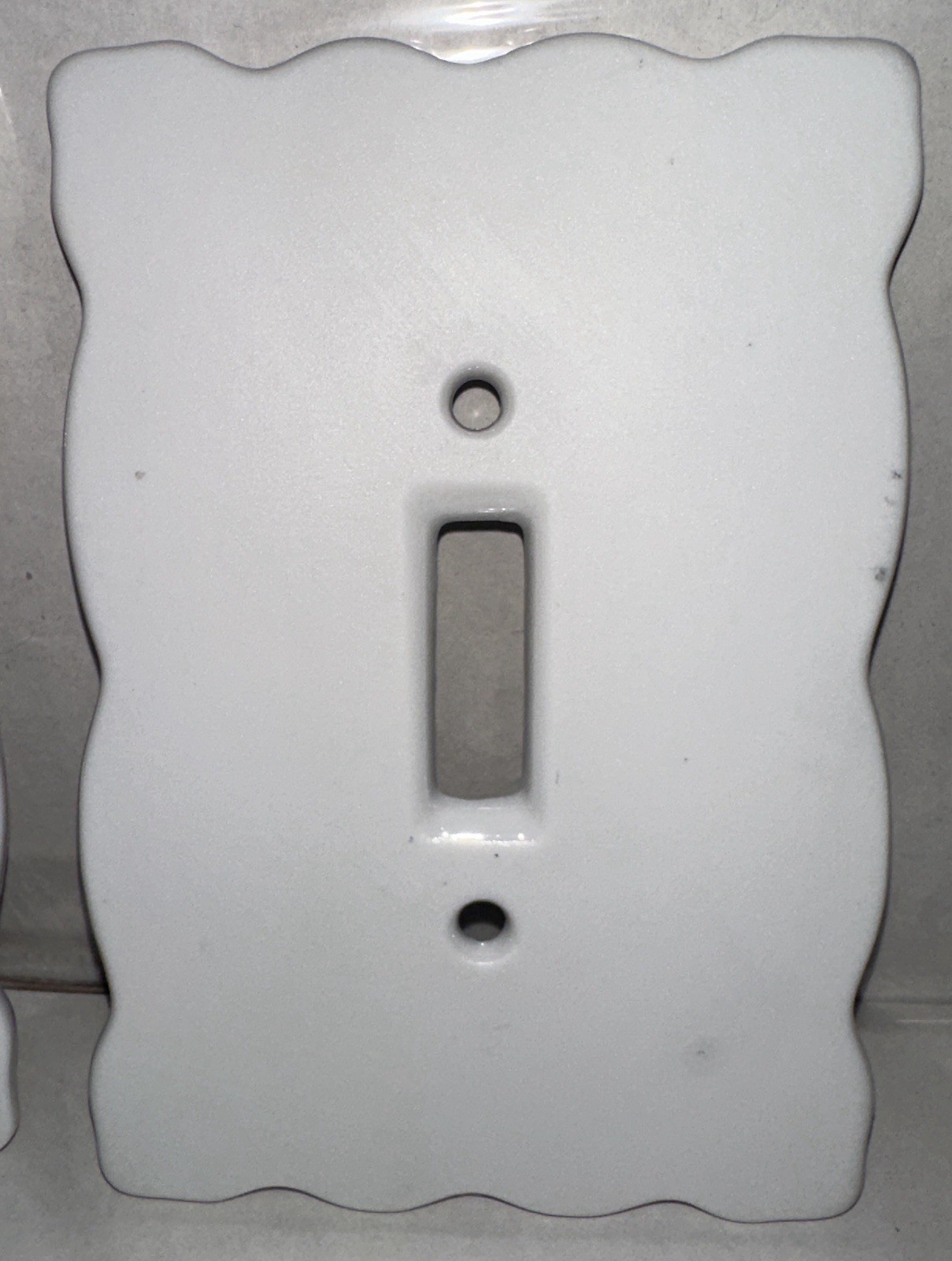 Vintage Hand Painted Ceramic Floral Light Switch Cover Plate Set Single Double