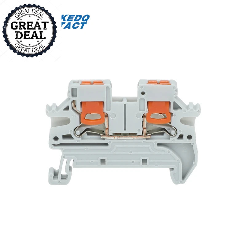Rail Terminal Block 2.5Mm² Cable Wiring Electrical Wire Push-In Connector 10Pcs