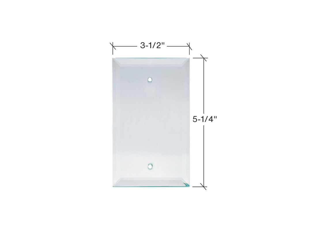 FHC MP5C 3-1/2″ x 5-1/4″ Blank Clear Glass Mirror Plate