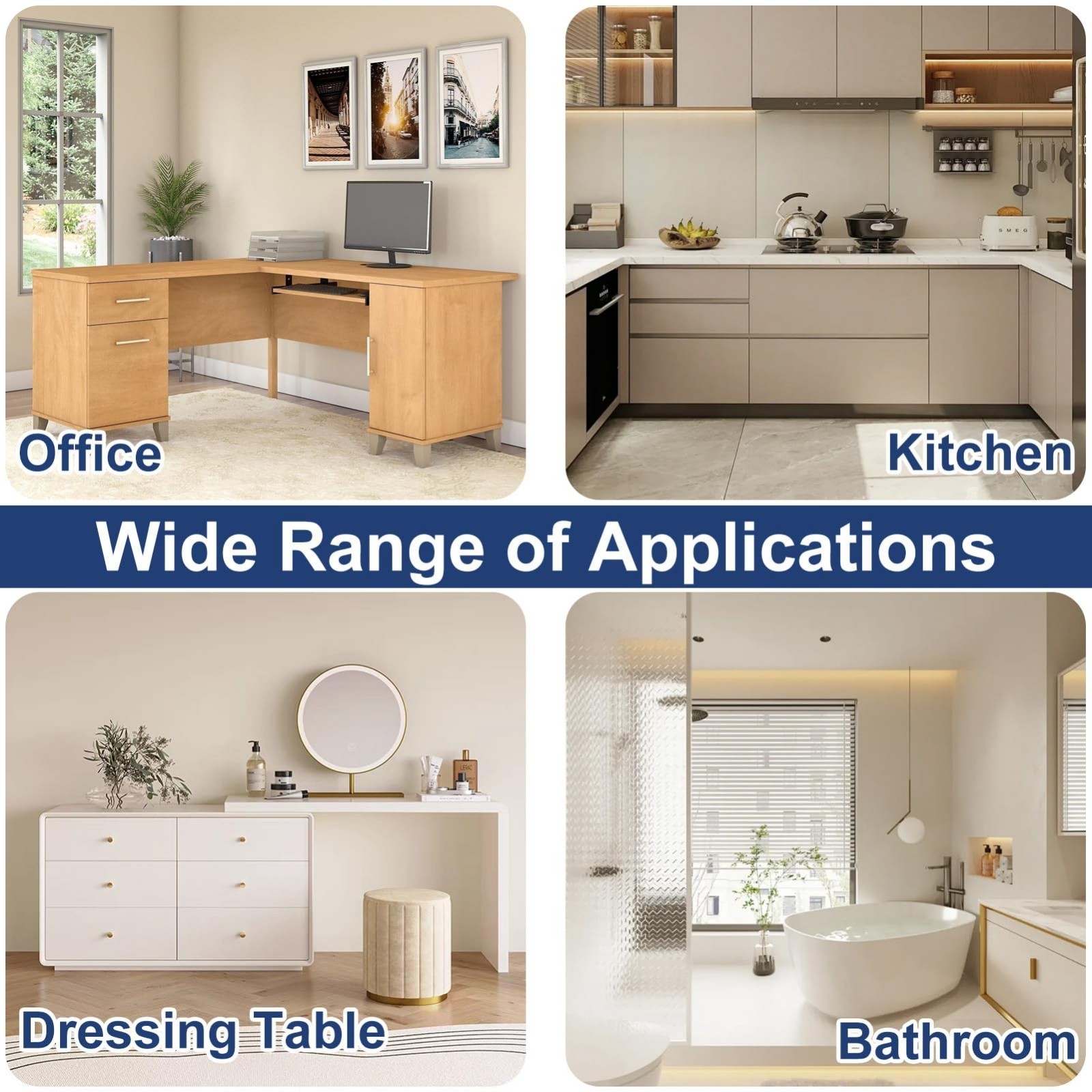 In-Drawer Outlet Kit with 2 AC 15Amp Outlets & USB Ports for Home Organization