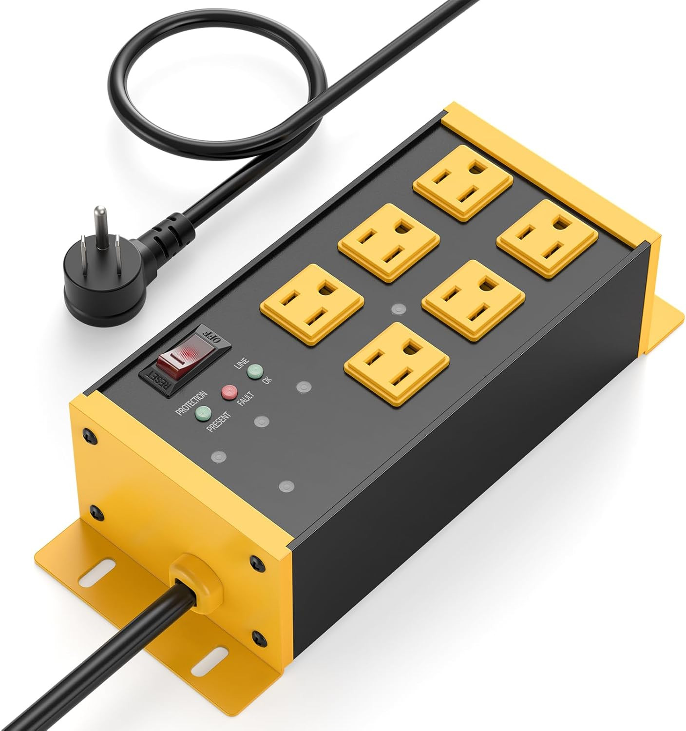 Heavy Duty Power Strip Surge Protector 4800J, 6 Outlets with EMI/RFI Filtering a