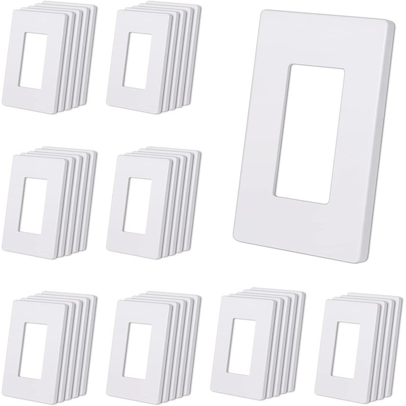 Screwless Wall Plates Matte Finish Durable Polycarbonate Modern Home Upgrade New
