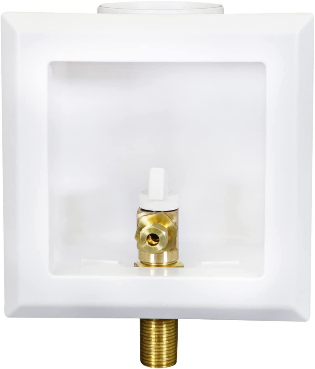 Icemaker Outlet Box with Valves 1/2”in MIP/Sweat Connection White ABS (Single)