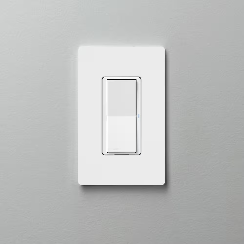 Claro Smart Rocker Light Switch W/Wallplate for Caseta Lights and Fans, 5-Amp/Ne
