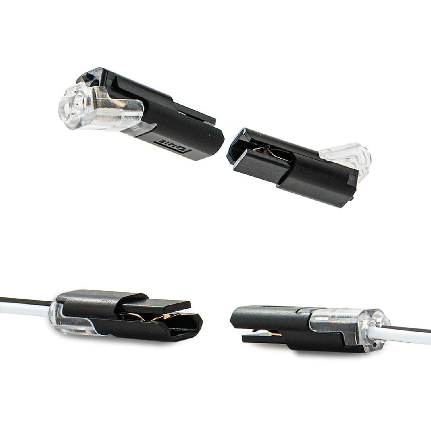 Double-Wire Plug-in Connector, Low Voltage Wire Connector with Locking Buckle…