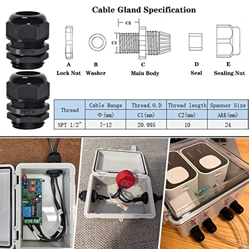 Junction Box ABS Plastic Dustproof Waterproof IP65 5.9″ x 5.9″ x 3.5″
