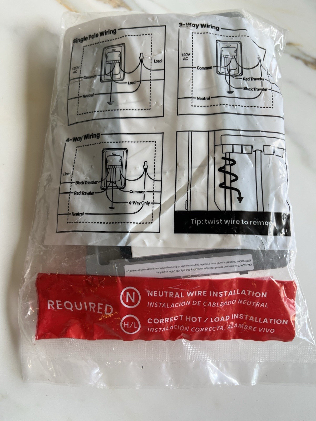 Deako 3-Gang Backplate, Simple Rocker Switch, DS-BS3X-WHNL-UCQ NEW