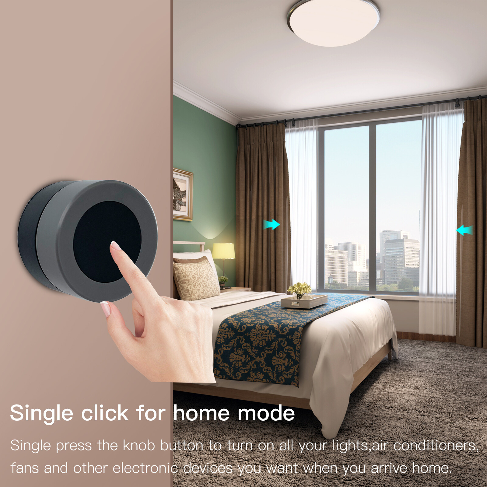 MOES Tuya ZigBee Smart Knob Switch Wireless Scene Switch Button Controller App