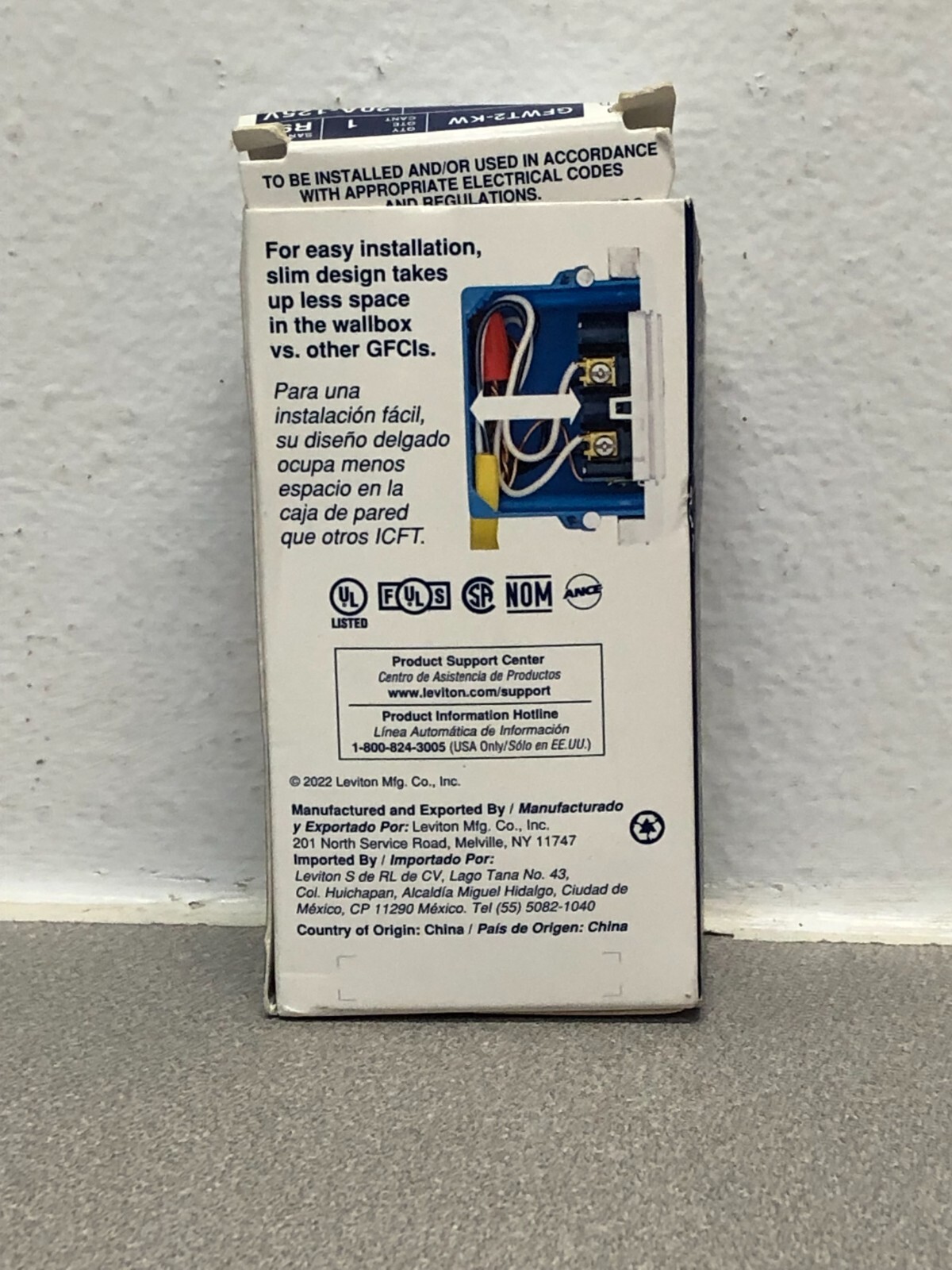 Leviton GFWT2-0KW SmartlockPro 20 amps 125 V Duplex White GFCI Outlet 5-20R 1 pk