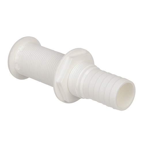 Seachoice 18181 Extra Long Thru-Hull Fitting with Broad Flange for 1-1/8 Inch ID