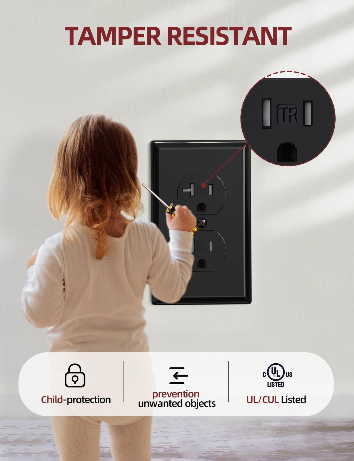 Aida 20 Amps Outlets Duplex Electrical Receptacle Outletstamper