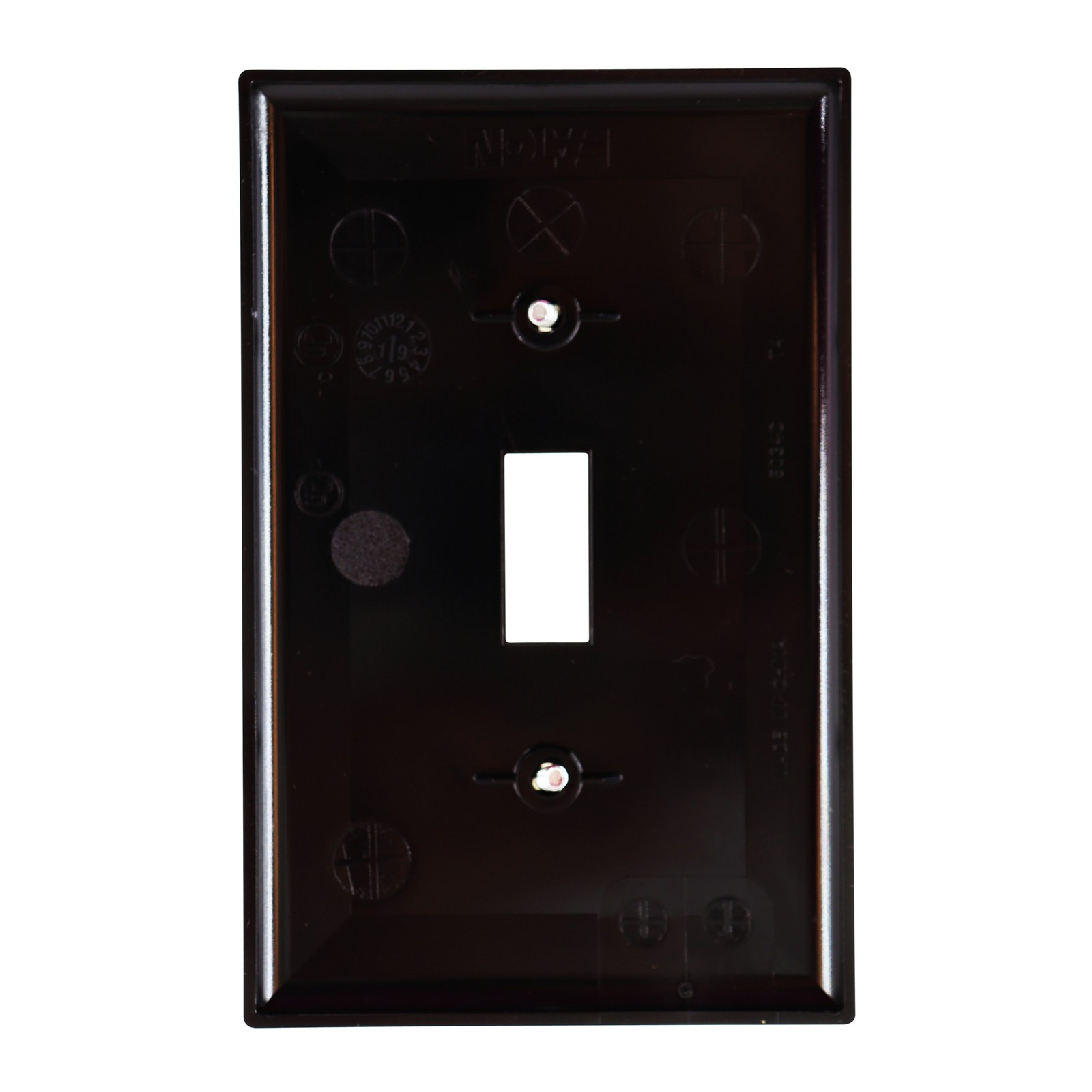 EATON PJ1BK-SP-L MID-SIZE SINGLE-GANG TOGGLE WALL PLATE, BLACK