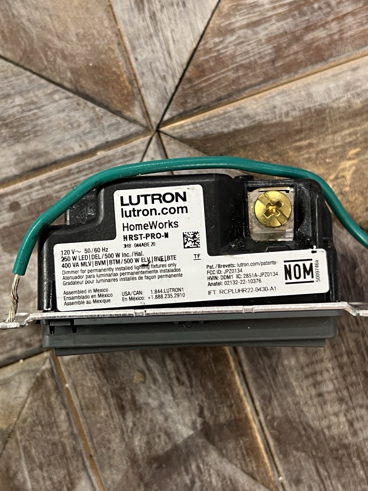 Lutron HomeWorks HRST-PRO-N LED Dimmer Wall Switch 120V Smart Black Matte