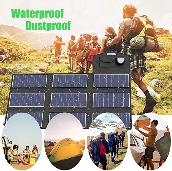 X-DRAGON 70W Monocrystalline Foldable Solar Panel for Generator Outdoor Camping