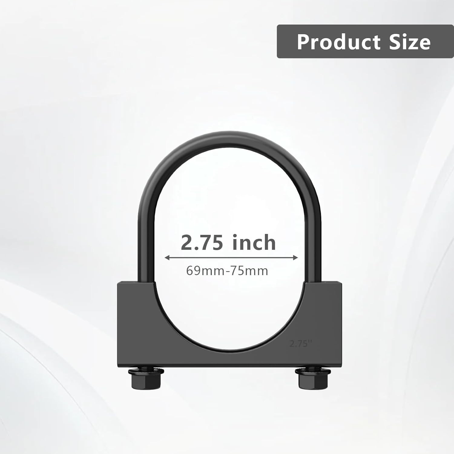 2.75″ Exhaust Clamps Heavy Duty U Bolt Saddle Type Clamps Anti-Corrosion Black F