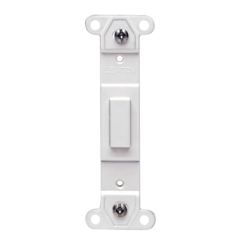 Leviton 80700-00W Plastic White Vertical Surface Mount Toggle Blank Wall Plate