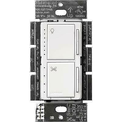 Lutron Maestro Fan Control and Light Dimmer – White MACL-LFQH-WH