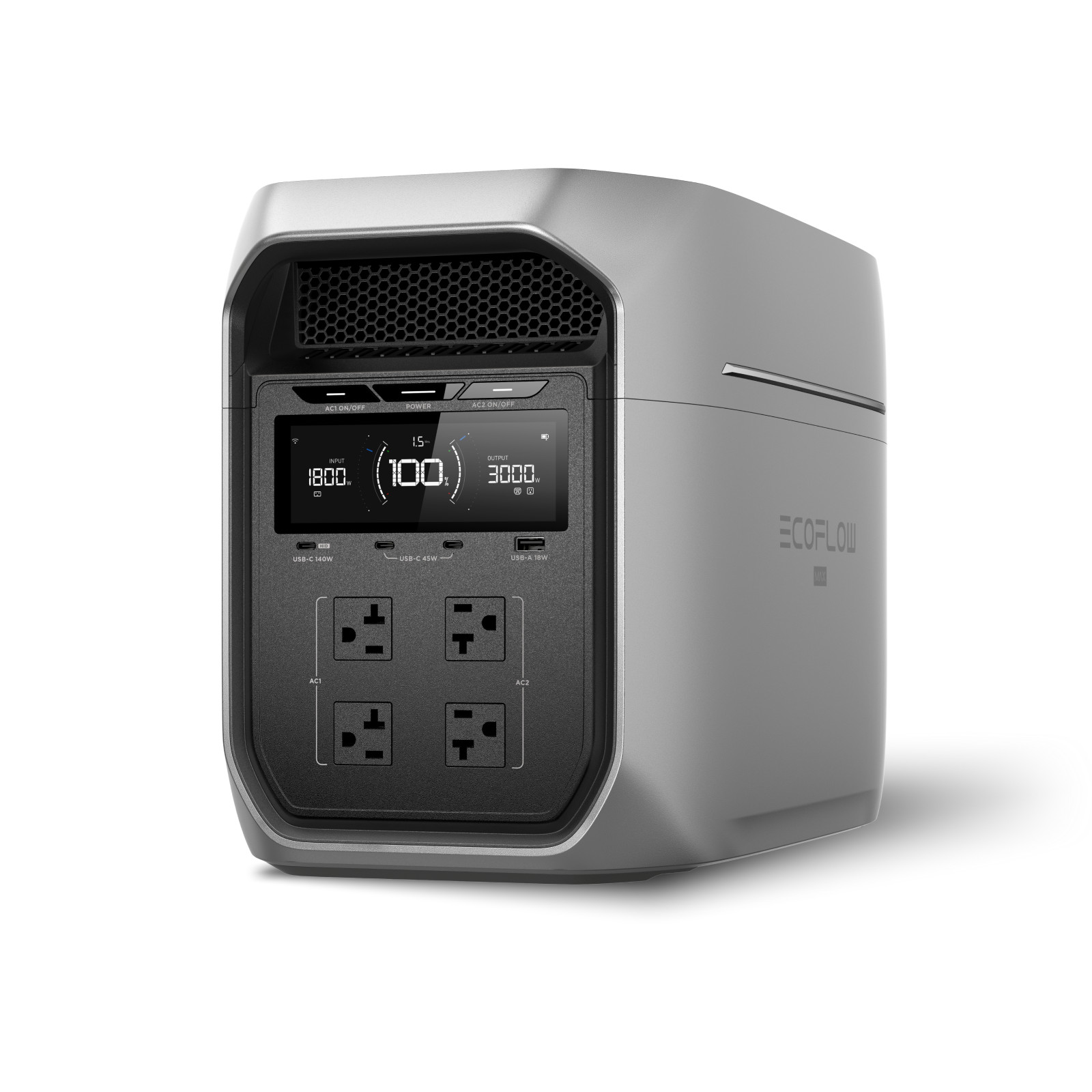 EcoFlow DELTA 3 Max Plus 2048Wh Portable Power Station with 220W Solar Panel Kit