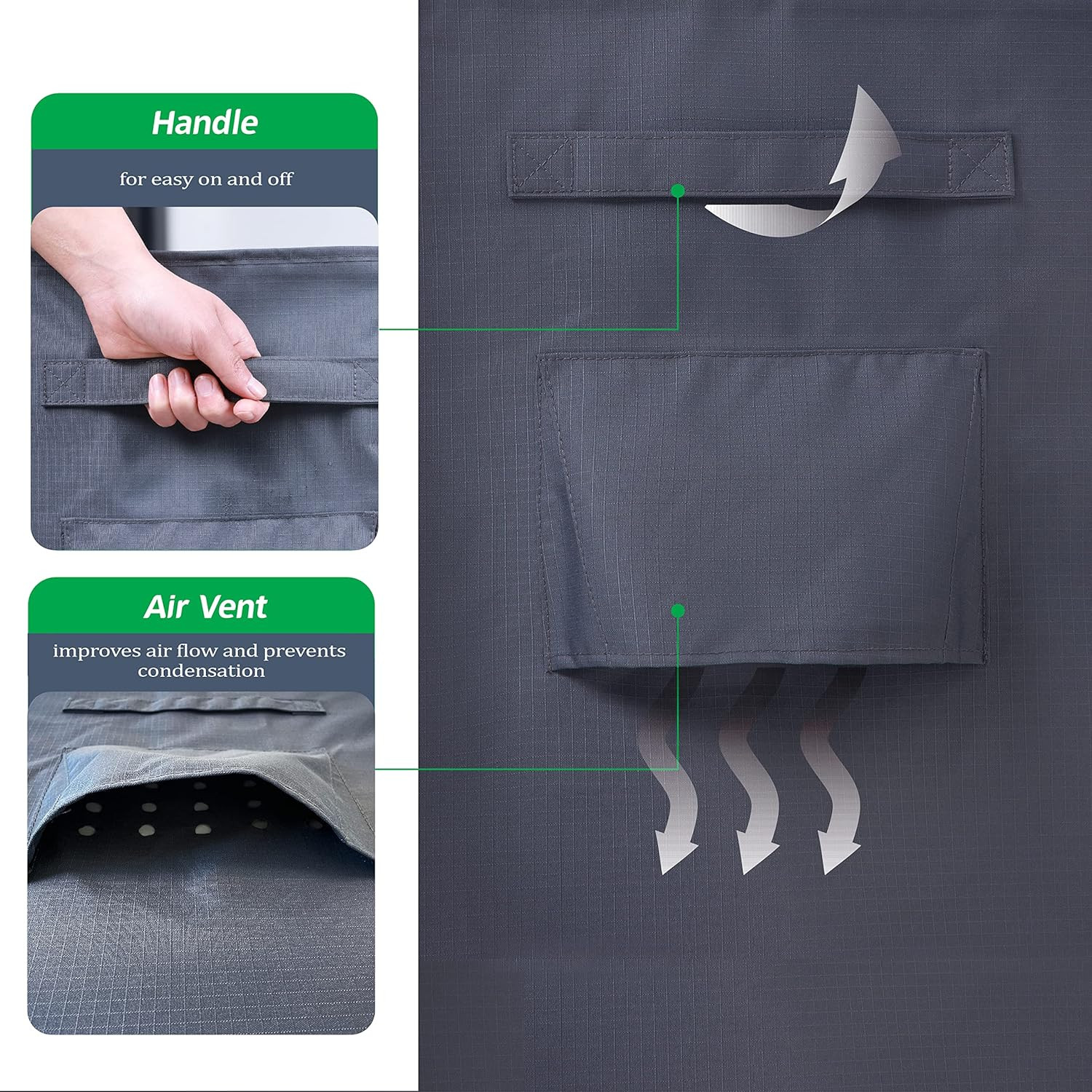 Heavy Duty Waterproof Anti-Uv Rip-Stop Fabric Extra Large Patio Furniture Covers