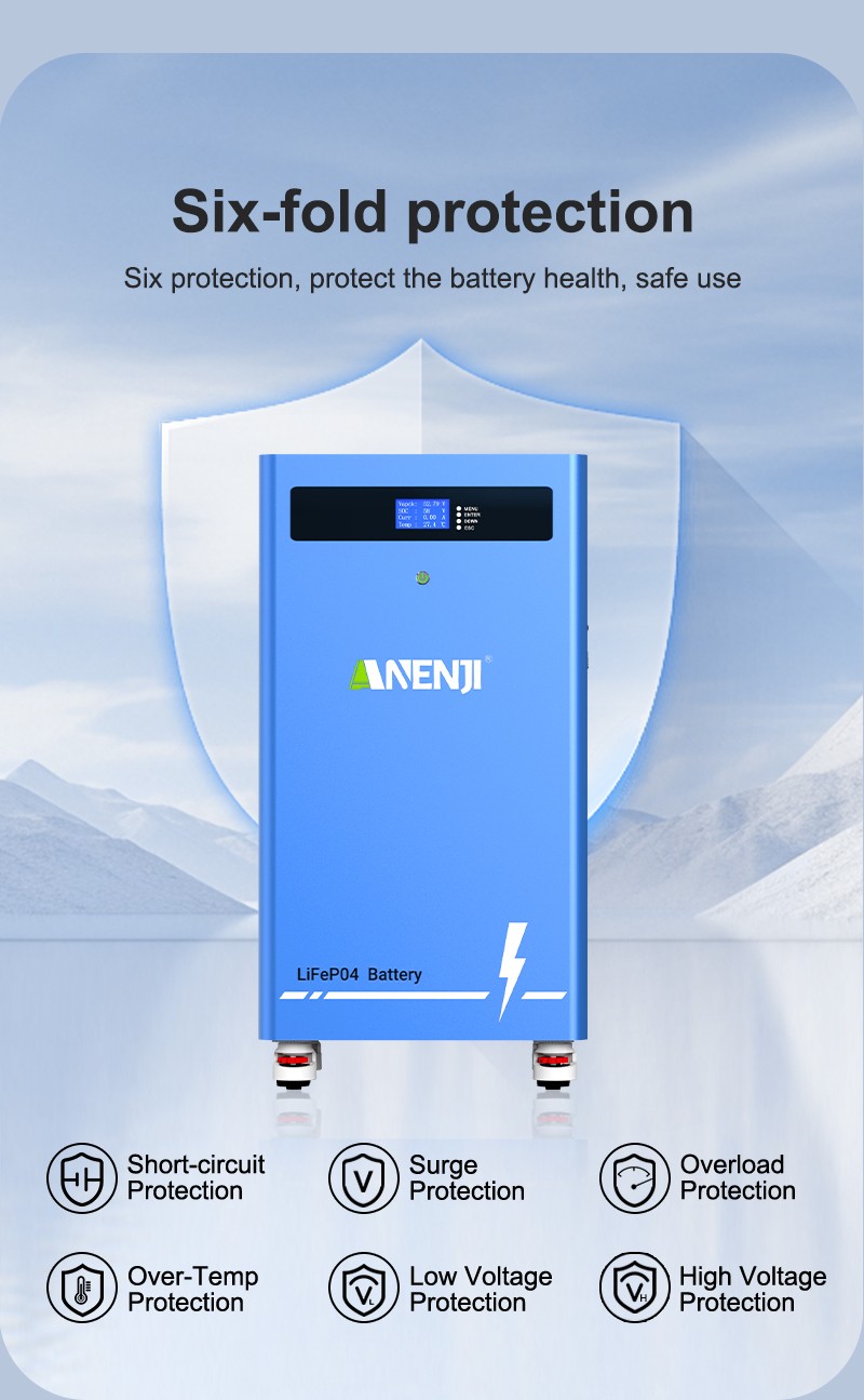 6.2KW 48V Solar Inverter Hybrid WIFI+16KWh 51.2V 314Ah LiFePO4 Lithium Battery