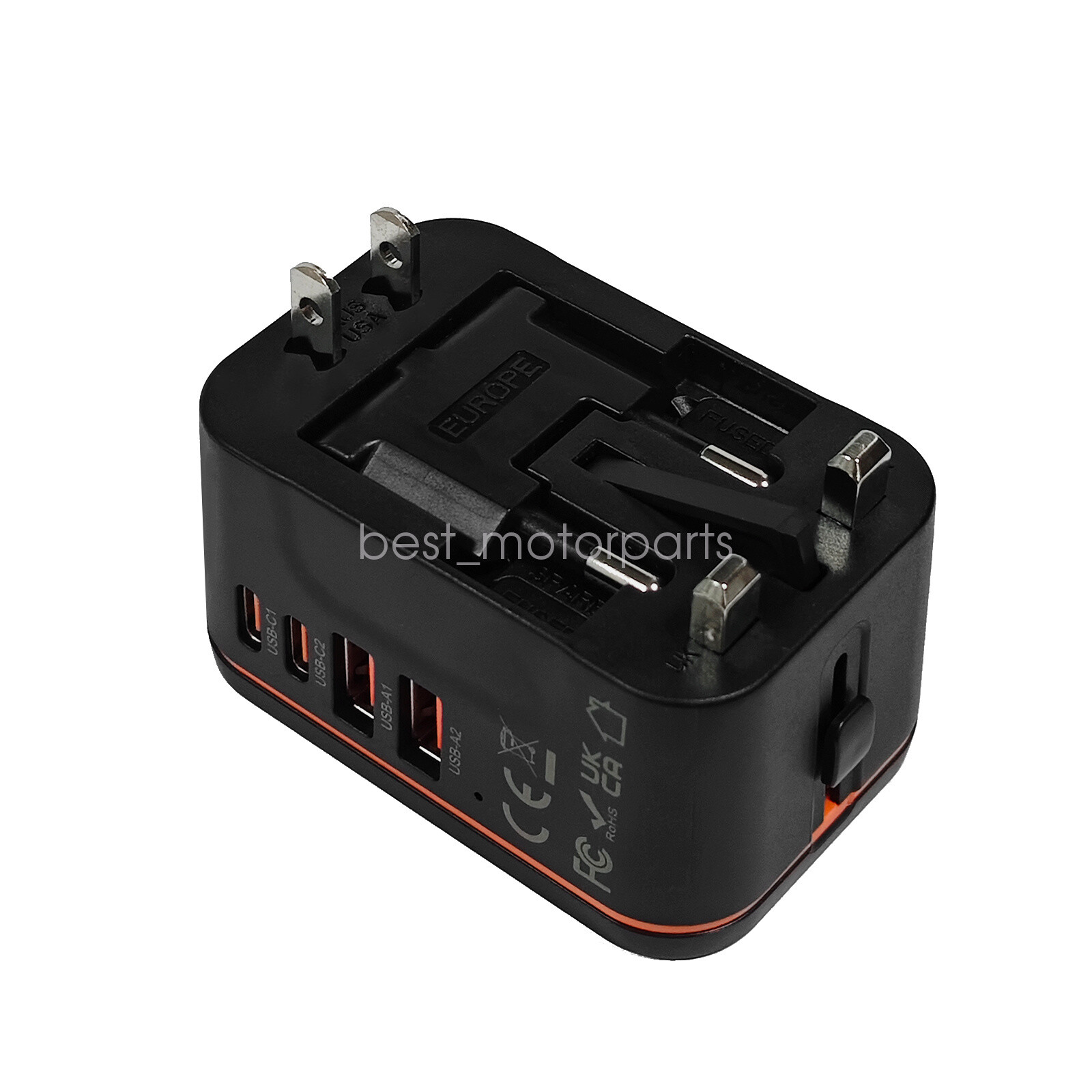 Universal International Travel Adapter USB Type-C Charger Wall Power Converter