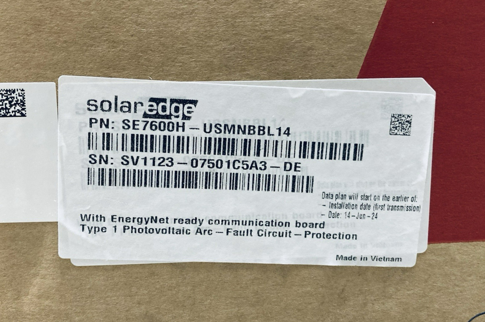 SolarEdge SE7600H-USMNBBL14 Single Phase Non-Isolated Grid-Tie Inverter 7,600W
