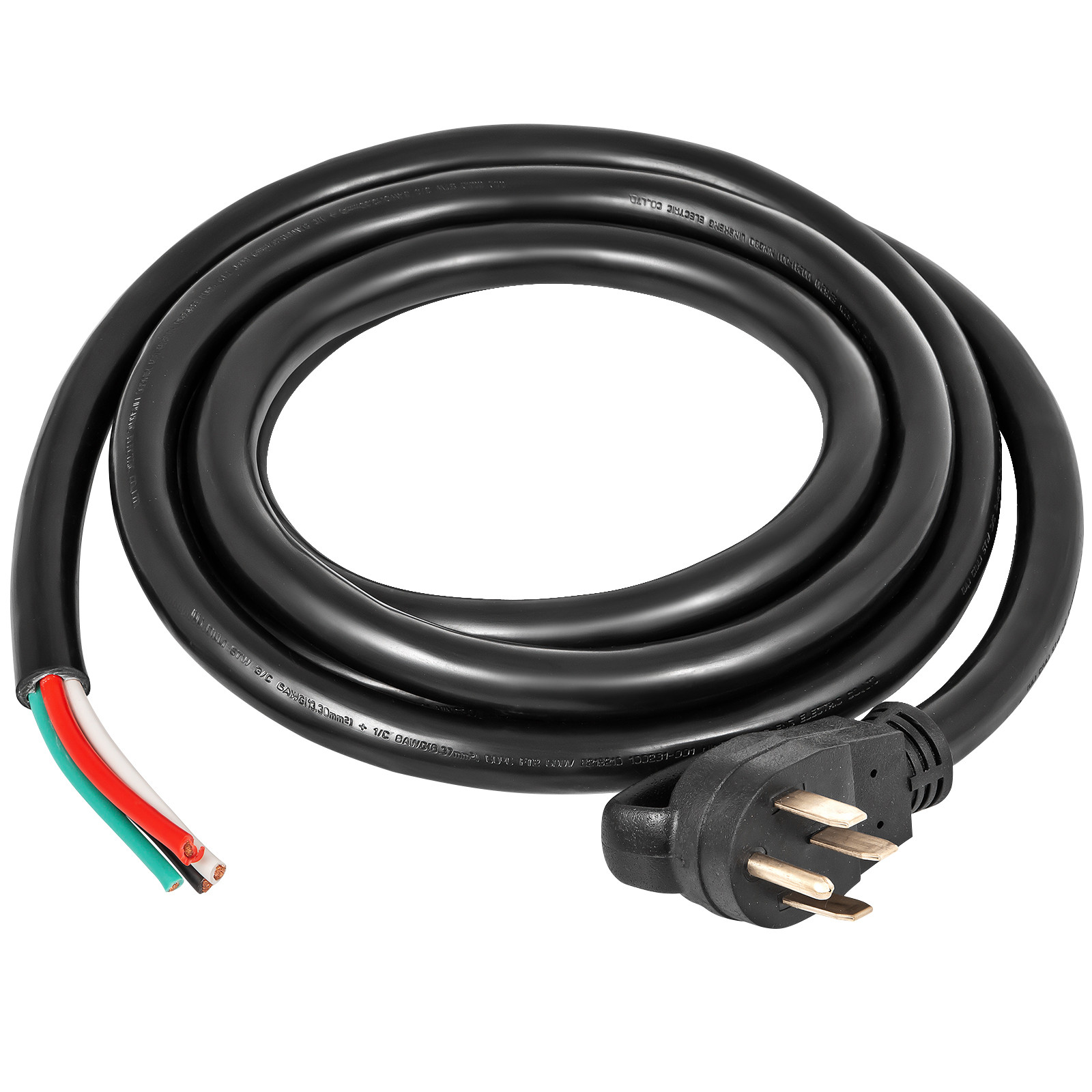 VEVOR 50A 50ft RV/Generator Extension Cord N14-50 to Bare Wire STW 6/3+8/1 Cable