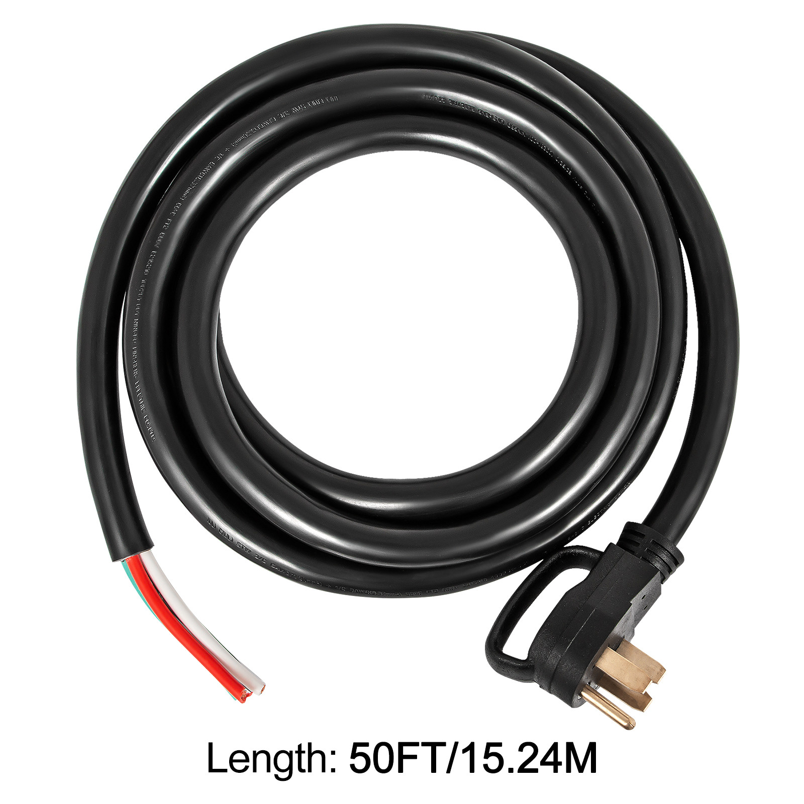 VEVOR 50A 50ft RV/Generator Extension Cord N14-50 to Bare Wire STW 6/3+8/1 Cable