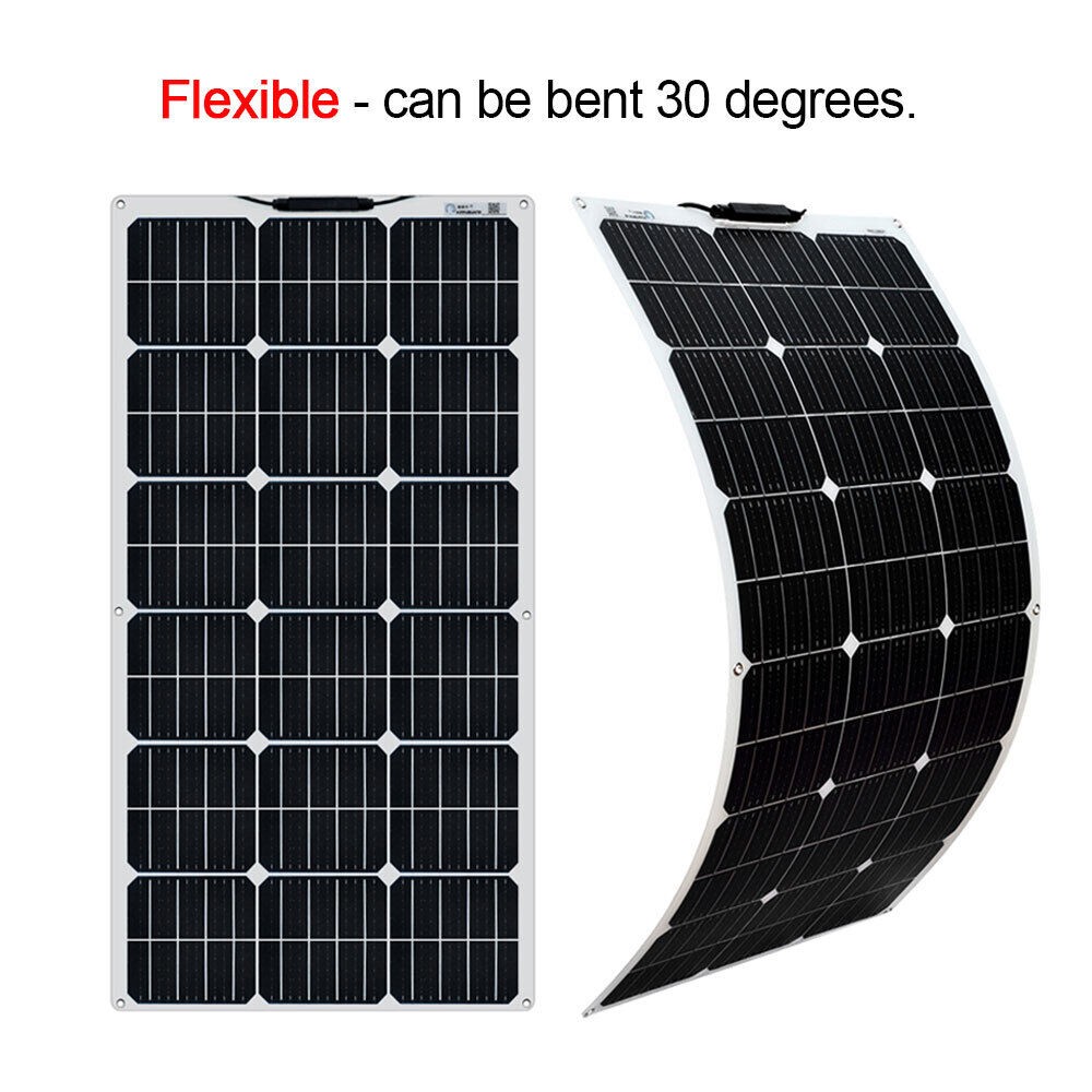150Watt Flexible Mono Solar Panel 12V Volt Car Boat RV Home Rooftop Camping Roof