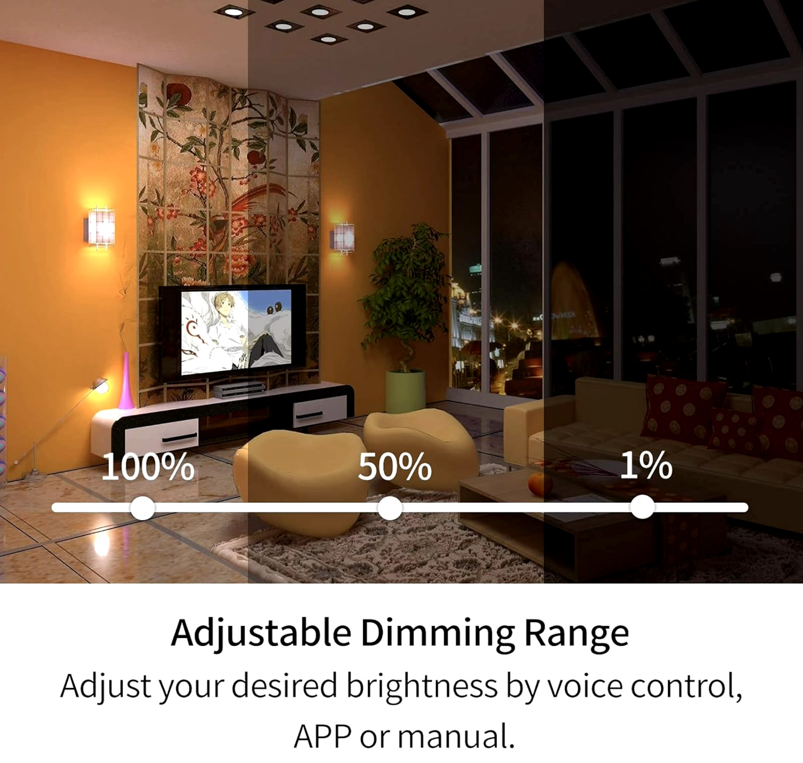 Smart Dimmer Light Switch with Remote Control APP w/ Alexa Google Home Assistant