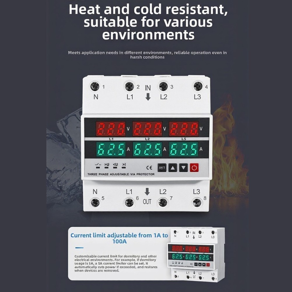 100A Voltage Monitoring Protector for Overvoltage Undervoltage Protection