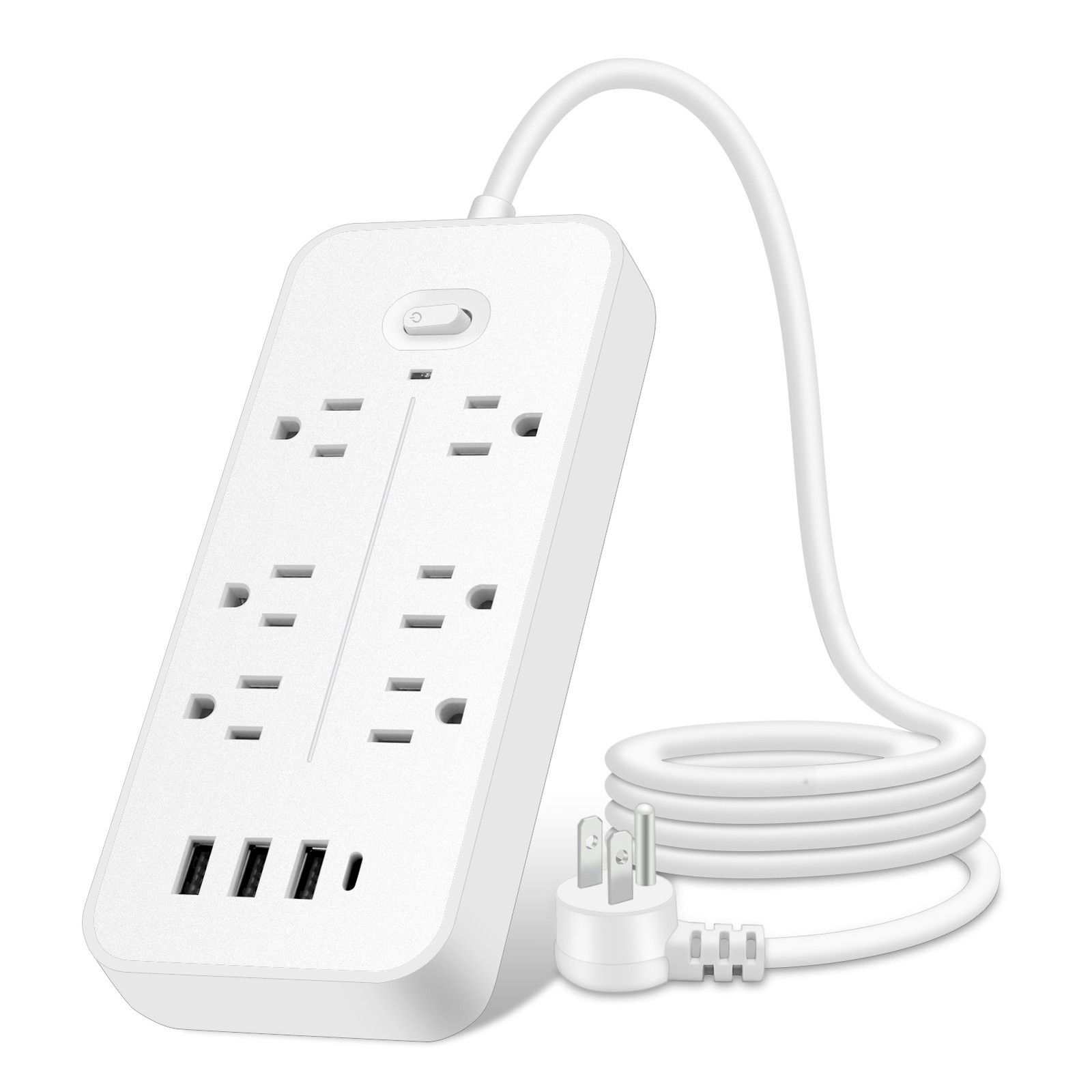 1-10-in-1 Protector Power Strip With USB Ports 3.9 Ft Cord YIPO