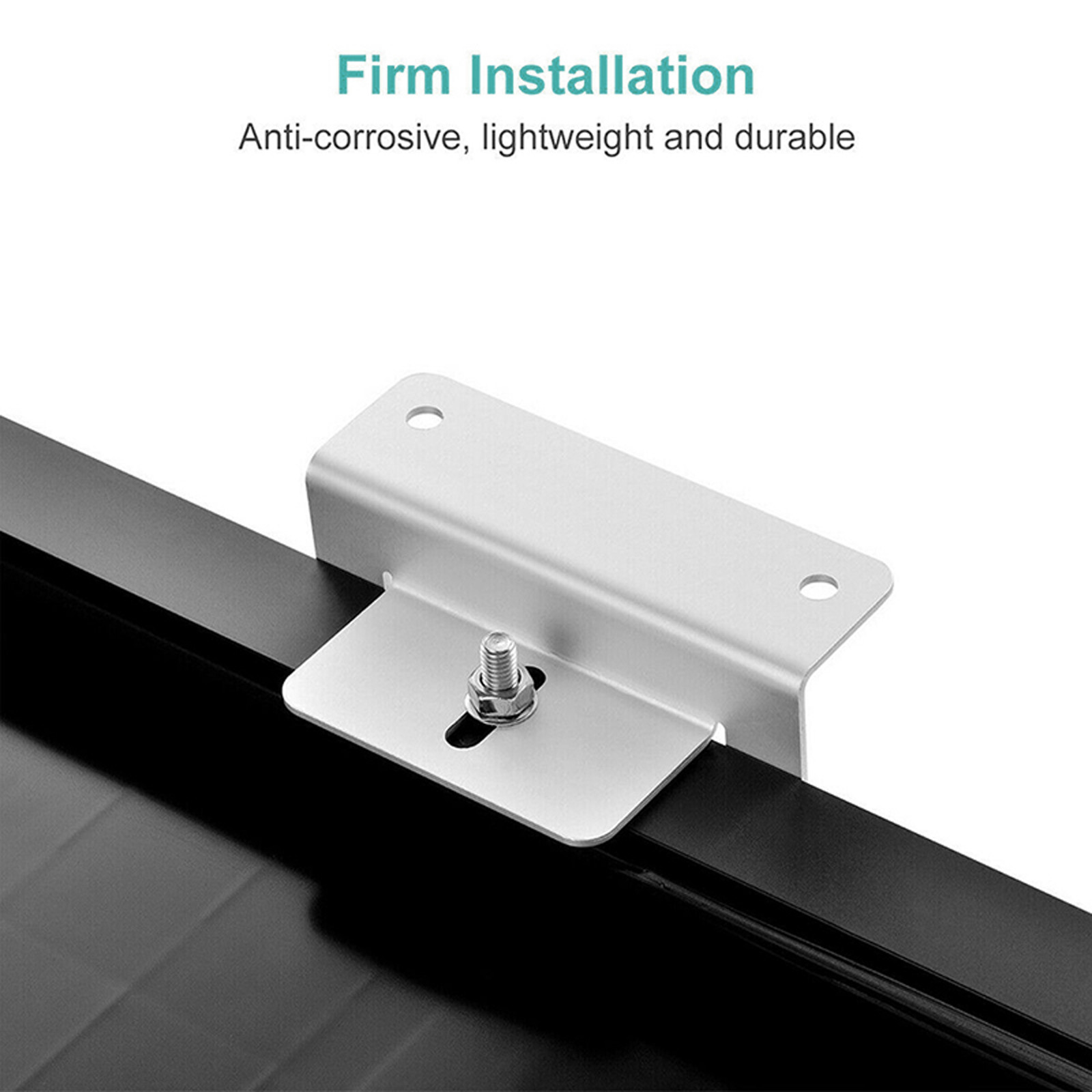 Solar Panel Z Bracket Mounts Mounting Set Solar Panel RV Boat Roof Wall Aluminum