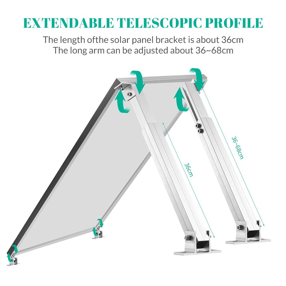 36-68cm Adjustable Solar Panel Mount Bracket Kit Ground Multifunction Support