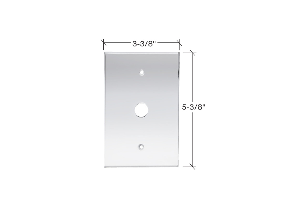 FHC AMP113 Clear Small Telephone 5/8″ Hole Acrylic Mirror Plate