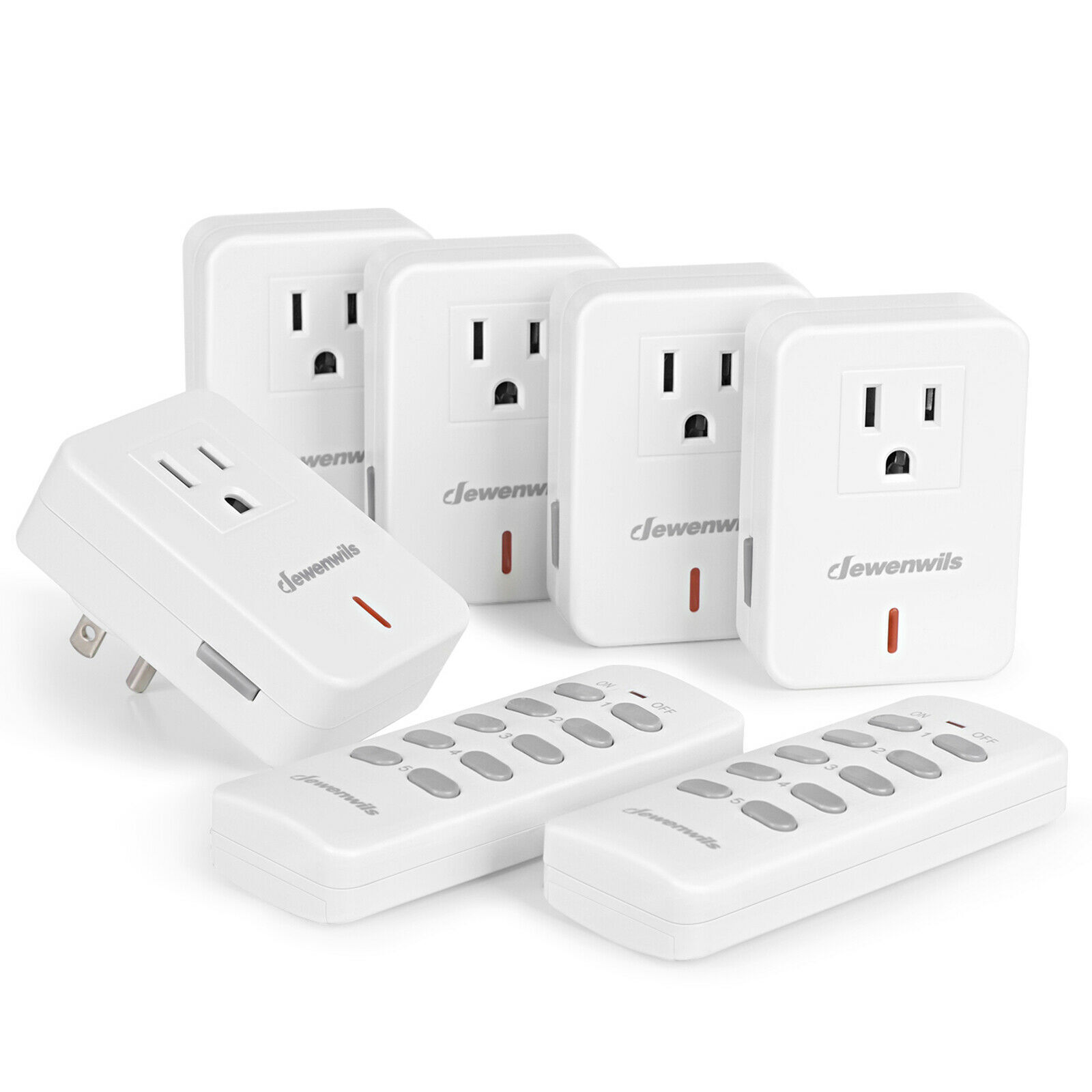 DEWENWILS Remote Control Outlet Plug Wireless On Off Power Switch White