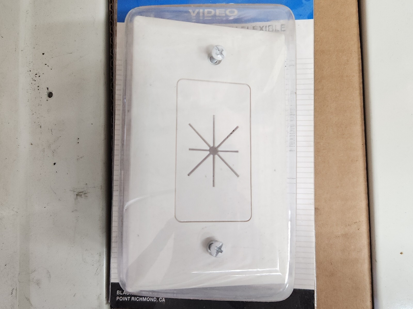 Flexible Opening Cable Wall Plate Wall Cover White Hdmi
