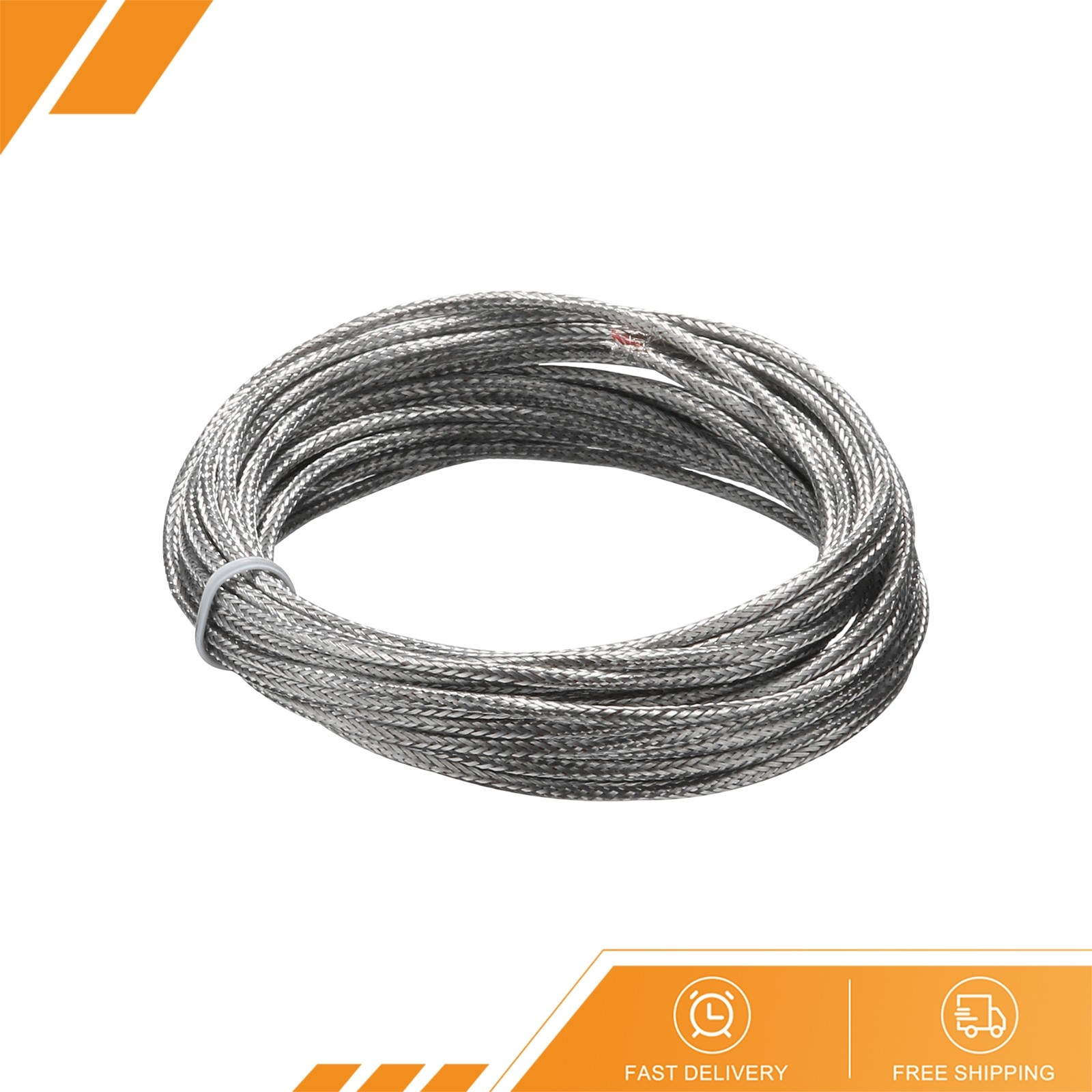 K-Type 2×0.5 Thermocouple Wire AWG 24 Braided Stainless Steel Insulation 33Ft