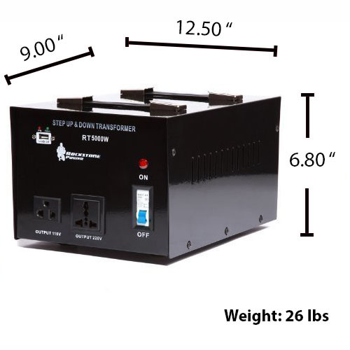 5000 Watt Voltage Converter Transformer Step Up/Down 110V/120V/220V/240V Power