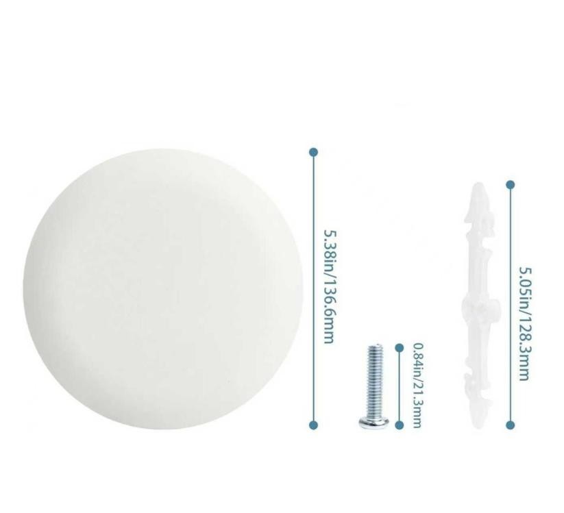 Ceiling Junction Box Cover Plate 5 Inch Diameter Paintable White ABS Plastic