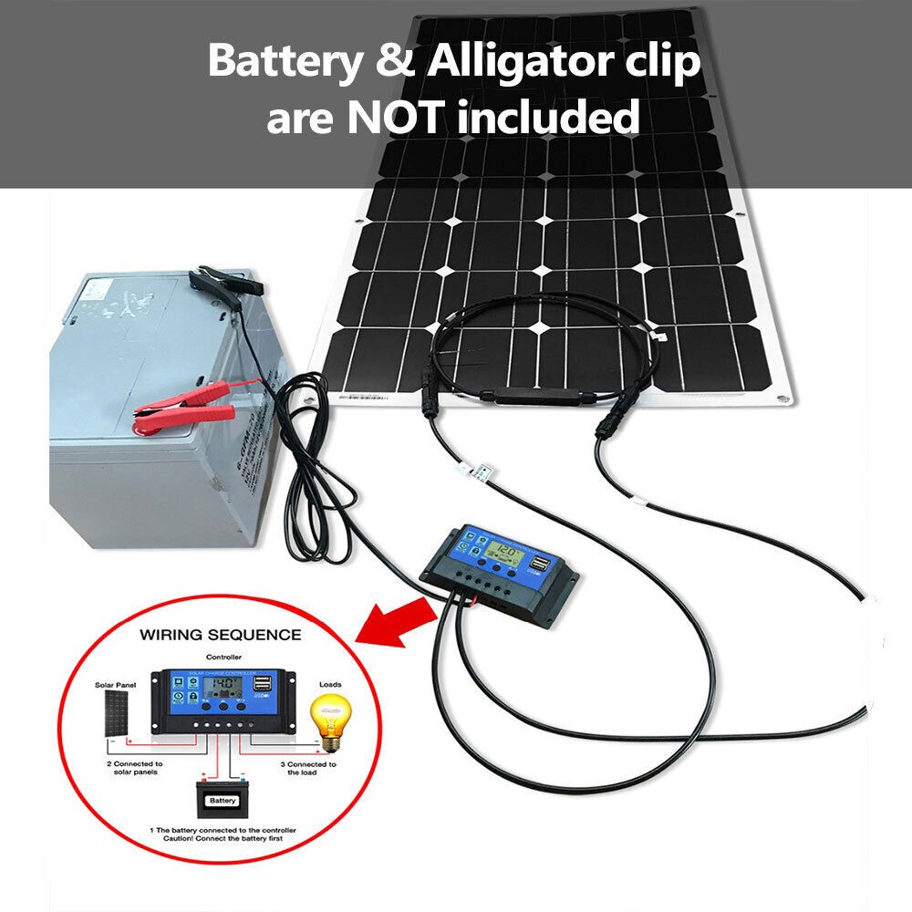 150Watt Flexible Mono Solar Panel 12V Volt Car Boat RV Home Rooftop Camping Roof