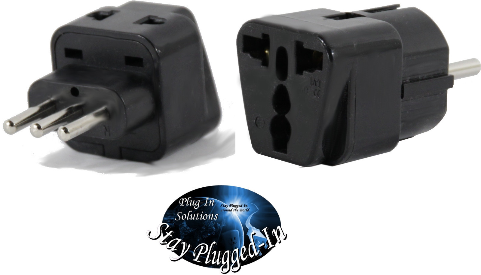 US to ITALY Travel Adapter Plug Dual USA/Universal EUROPE Type E(C/F) & L 2 Pack