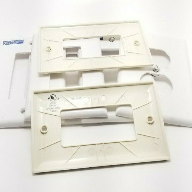 Bundle Of Wall Cover Plates Different 1-Gang White And Almond Color USA Seller