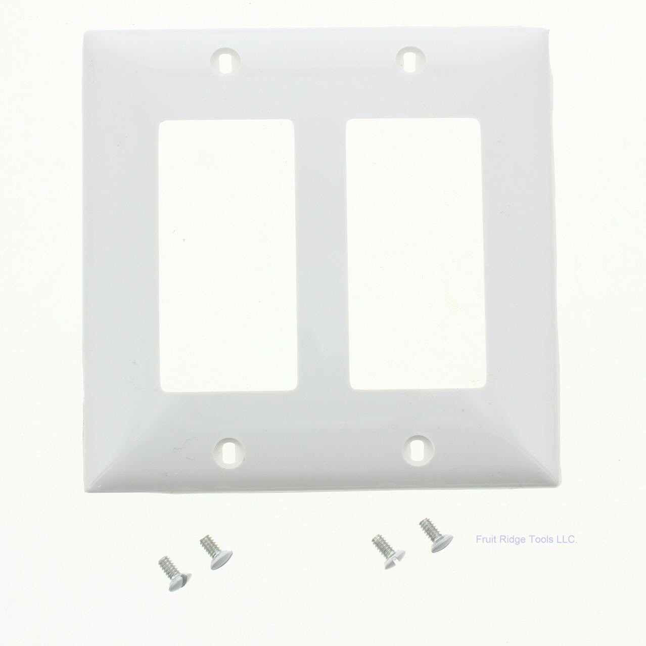 Mulberry 90402 White 2-Gang Thermoplastic Unbreakable Standard Wallplate Cover