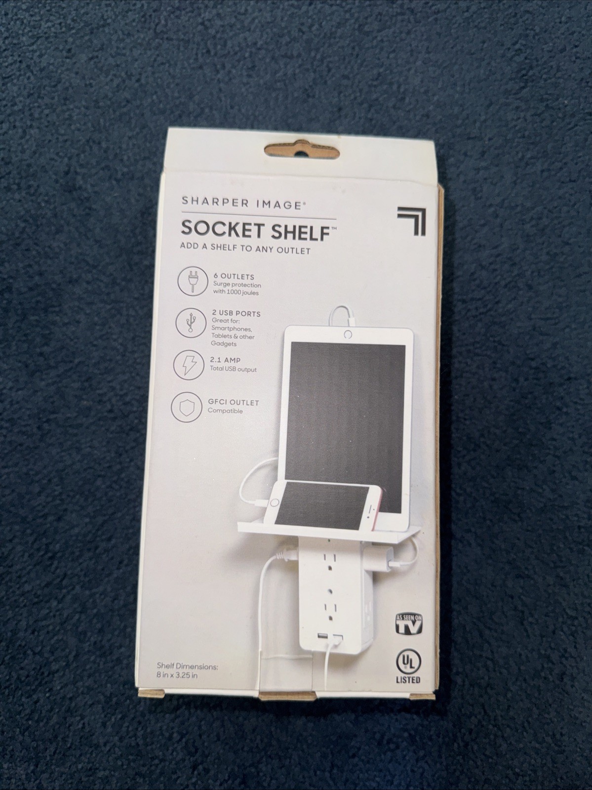 UNOPENED “Sharper Image Socket Shelf”